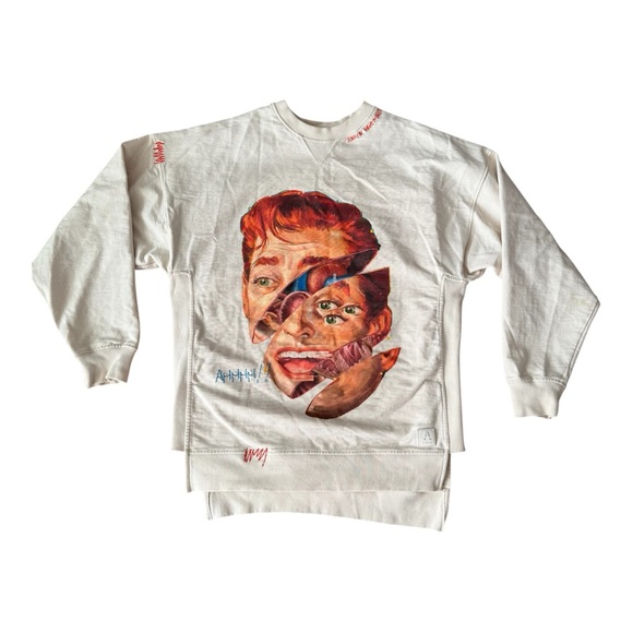 Anuar Layon Mens Small Sweatshirt Pullover Abstract Surrealism Art